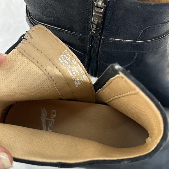 NIB Dansko “Cagney” Burnished Suede Heeled Booties - Picture 9 of 11